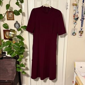 Chic Wine Midi Dress
